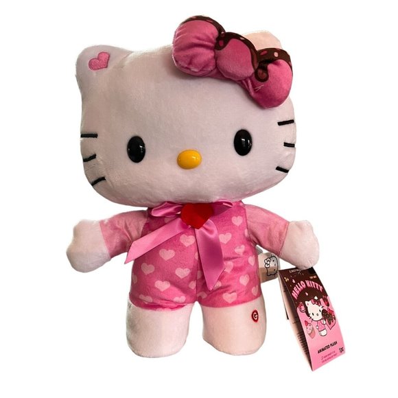 2024 Hello Kitty Valentine’s Day Animated Side‎ Stepper Plush 12" - Picture 1 of 4